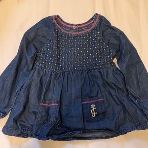 Juicy Couture long sleeve denim style top